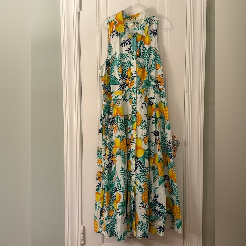 Anthropologie Maeve Citrus Print Dress